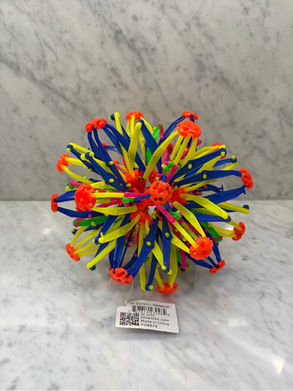 Gloworks Rainbow Expandable Ball – Colorful Expanding Sensory Toy